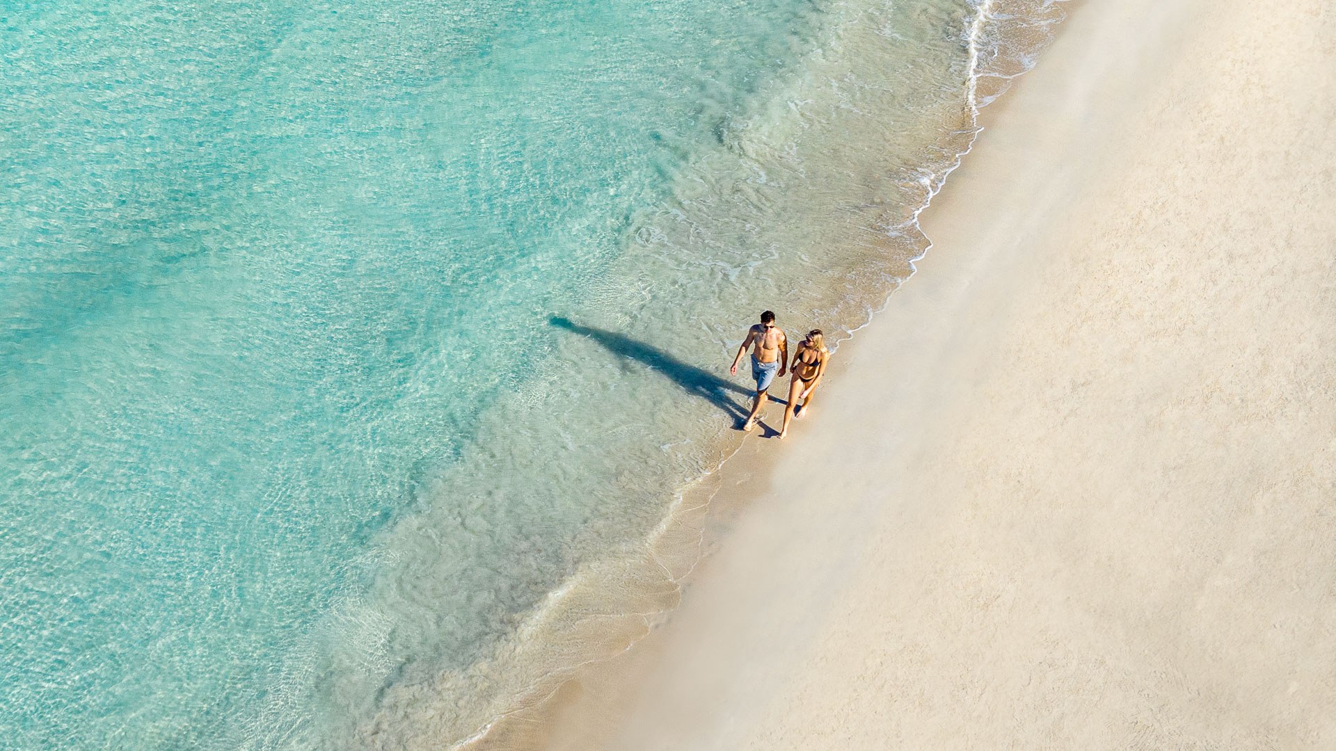 Aerial view of Seven Mile Beach