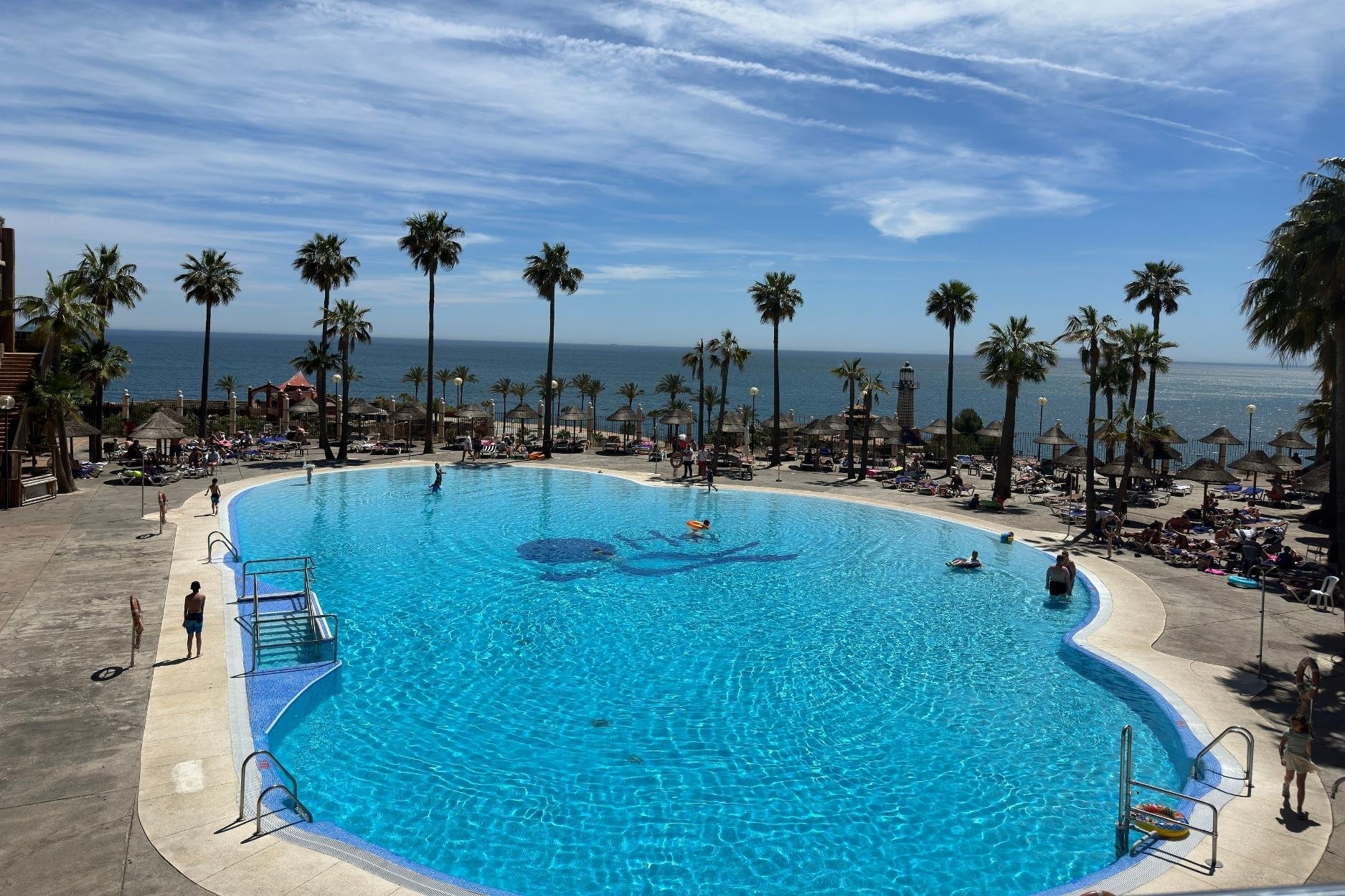 Outdoor pool overlooking the sea