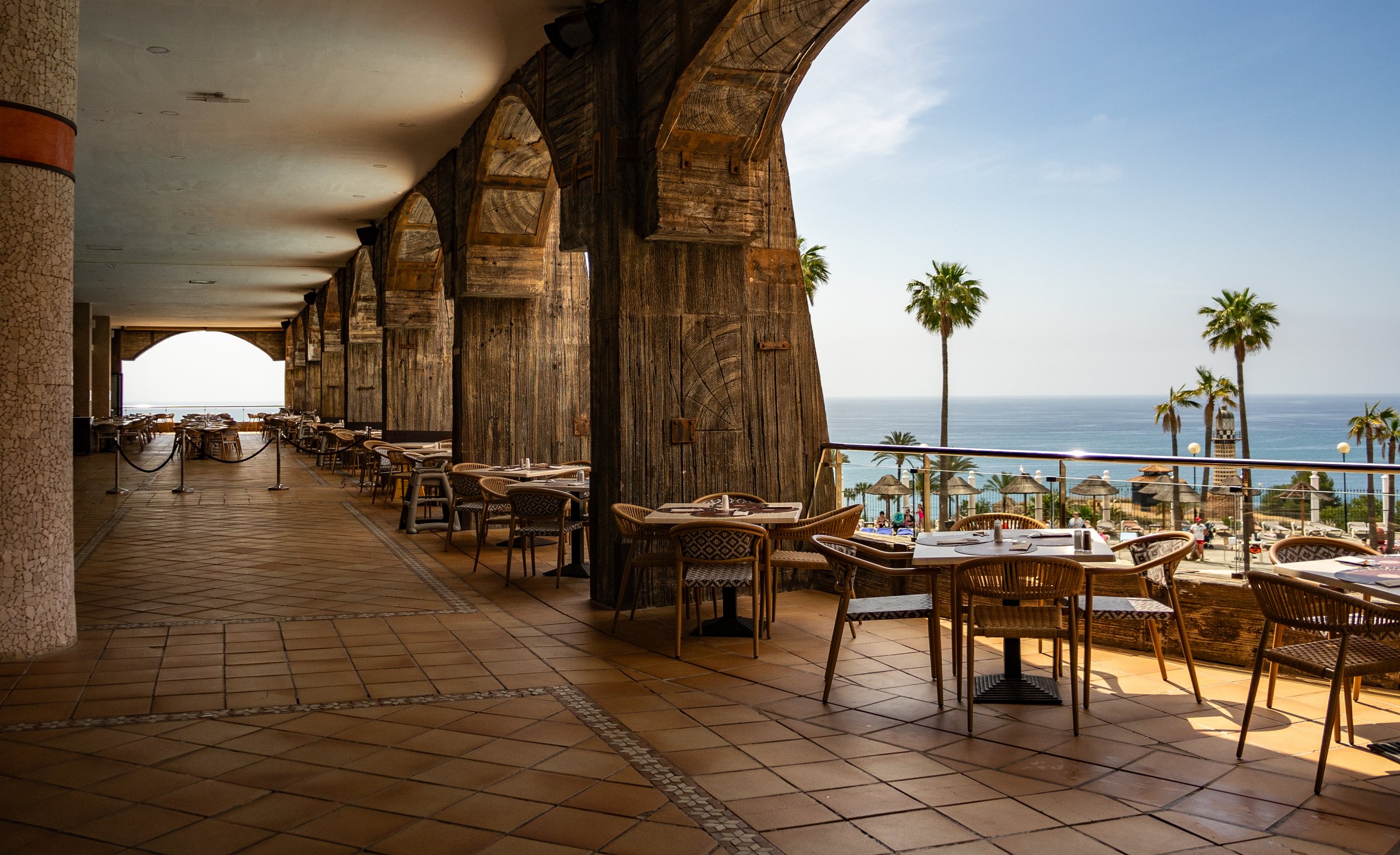 Maeva covered terrace with sea view