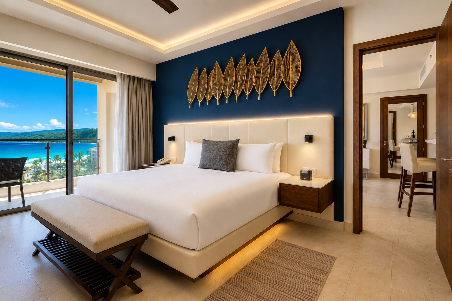 Luxury Presidential Ocean View suite bedroom